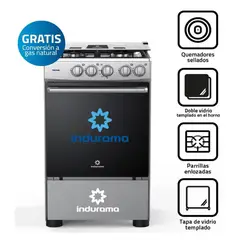 INDURAMA - Cocina de 4 Hornillas Fontana