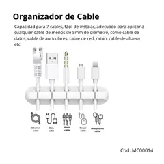 GENERICO - Organizador de cable para escritorio white