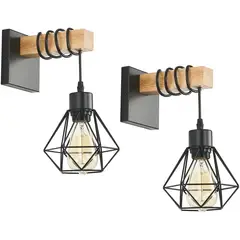 GENERICO - Pack Lámpara de pared diseño diamante