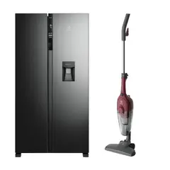 ELECTROLUX - Combo Refrigeradora Sideby Side 514L Efficient ERSA53K2HVB + Aspiradora vertical STK13