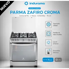 INDURAMA - Cocina Indurama Parma Zafiro Croma 6 quemadores