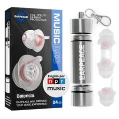 EAR PEACE - Tapones P Bateristas Músicos Concierto Ensayos Filtro 24dB EARPEACE MUSIC PRO