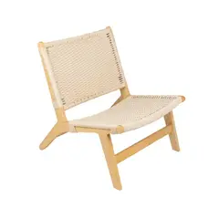 NIHM - Butaca de Rattan Ozlo Marrón Claro