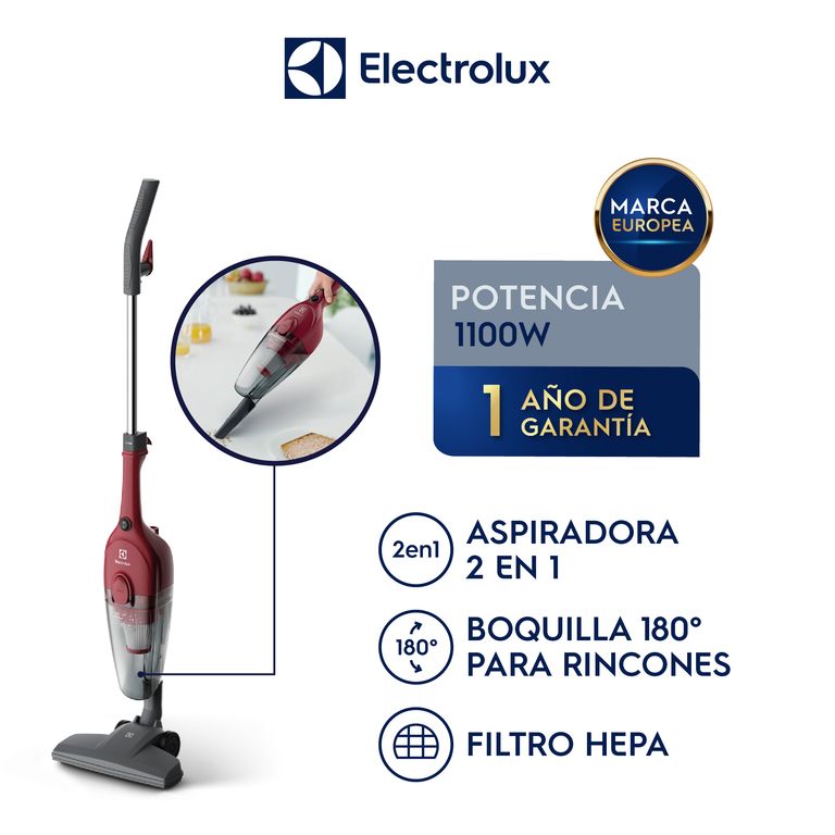 Aspiradora Vertical Electrolux STK13 1100W 2 en 1 sin Bolsa