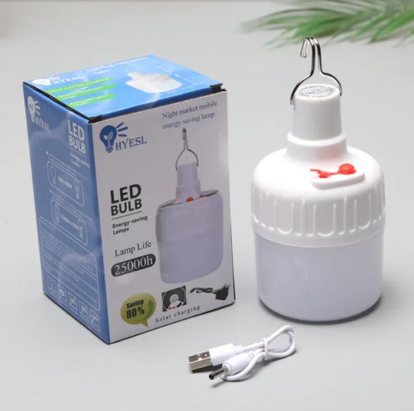 Lampara de emergencia recargable con placa solar led