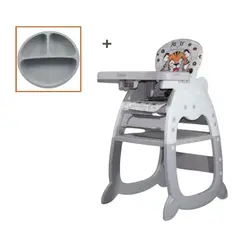 GENERICO - SILLA ESCRITORIO PARA BEBÉS DISEÑO TIGRE COLOR GRIS
