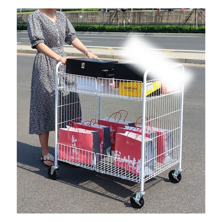 Carrito plegable extraíble para puesto Multifuncion 80cm Blanco