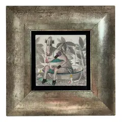 MAP DESIGN HOME - Cuadro Decorativo al Óleo Colección Ventura Cow I 44x44 cm