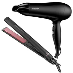 GAMA - Combo Plancha Elegance Red Ion + Secadora Titanium ION 220V