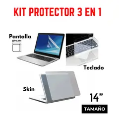 GENERICO - Protector para Notebook Laptop Teclado Pantalla y Skin de 14