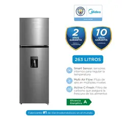 MIDEA - Refrigeradora No Frost 263Lts Inox MDRT385MTR46PEW