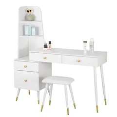 DIBA MUEBLES - Tocador Moderno con Asiento Priya -