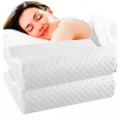 GENERICO - Almohada Viscoelastica Memory Pillow Con Funda Par de Almohadas.