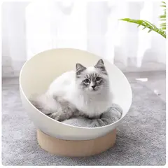 GENERICO - Cama para gato semiesférico premiun con cojín