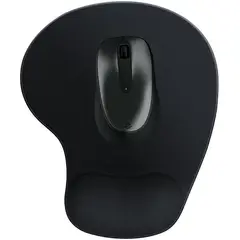 GENERICO - Pad Mouse Ergonomico con descansador gel NEGRO