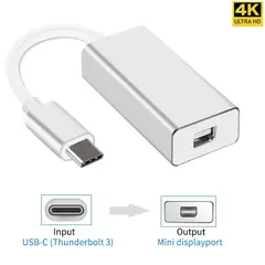GENERICO - Adaptador Convertidor Usb C Tipo C A Mini Displayport tipo C a Mdp