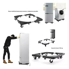 GENERICO - Base Ajustable Multifuncional con Ruedas para Electrodomésticos