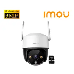 IMOU - Cámara Seguridad Wi-Fi CRUISER SE+ 3MP 360° Noche color +SD 128GB