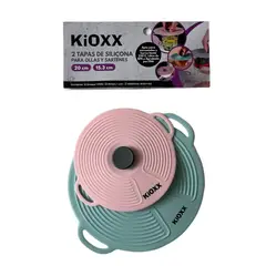 KIOXX - Set de 2 Tapas para Ollas y Sartenes de 15cm y 20cm de Silicona
