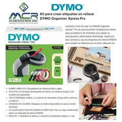 DYMO - ROTULADOR ORGANIZADOR ETIQUETADOR MANUAL EXPRESS CON 3CINTAS