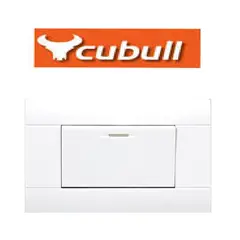 CUBULL - PACK X 5 UND:INTERRUPTOR SIMPLE BOTON ANCHO BLANCO MARCA A3-003