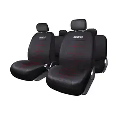 SPARCO - Funda Asiento Completo Costura Eco Cuero-