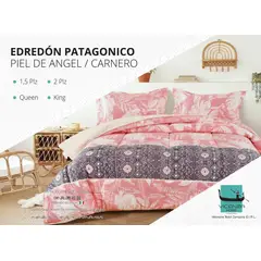 VENEZIA - Set Edredón 1.5 Pz Piel de Ángel con Carnero + Sabanas y Fundas 100 % Calidad