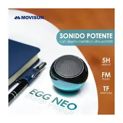 MOVISUN - Altavoz Parlante Egg Neo 5 W Bluetooth 5.0 con Radio FM