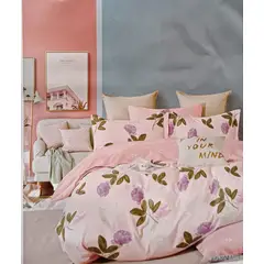MINGDA - Set de Edredón 2 Pz+ Juego de Sábanas + Funda 100% Bambu
