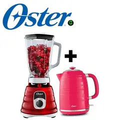 OSTER - COMBO LICUADORA BLST4126R 053 Y HERVIDORA BVSTKT4177M