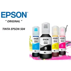EPSON - KIT TINTA EPSON 504 cyan,yelow magenta negro tinta para epson L4260