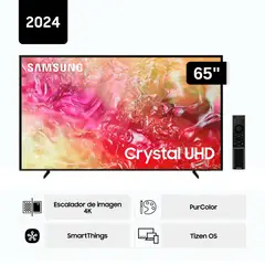 SAMSUNG - Televisor LED 65'' Crystal UHD 4K 65DU7000 Tizen OS Smart TV - Nuevo 2024