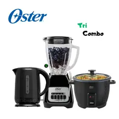 OSTER - TRI-PACK OSTER LICUADORA +HERVIDOR+OLLA  ARROCERA CKSTRCB10DFBLKL