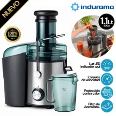 INDURAMA - Extractor de Jugo 1.1 Litros Indurama EI-CR Acero