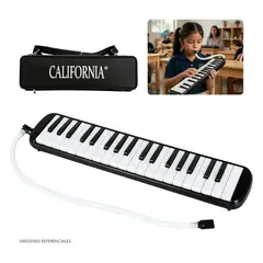 CALIFORNIA - Melódica 37 Teclas con Estuche Rígido - Negro