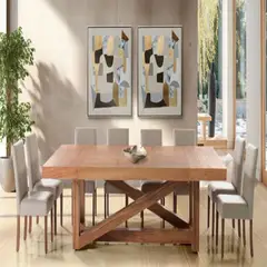 DMUEBLES - Comedor Dmuebles 8 sillas Ravello - Gris claro