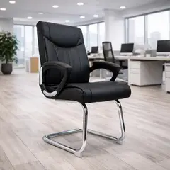 MOBELART - Silla de Oficina Visita Vera Negro möbelArt