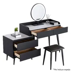 DIBA MUEBLES - Tocador Moderno con Asiento Tanako