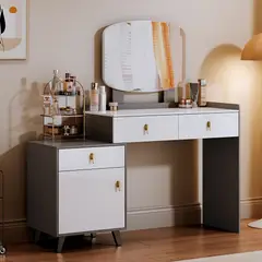 DIBA MUEBLES - Tocador Moderno con Espejo Shizuka