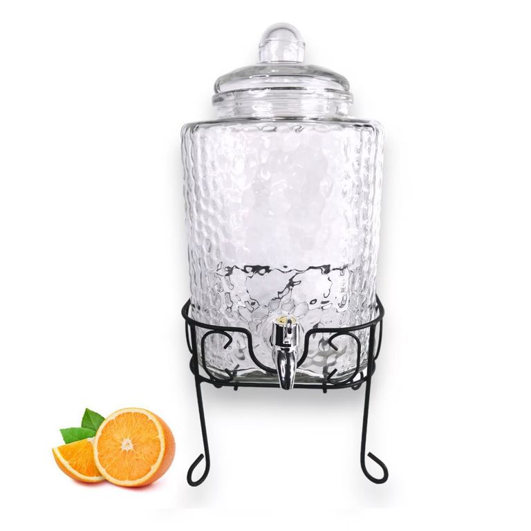 Dispensador para Bebidas de Vidrio 6 Litros + Soporte metálico