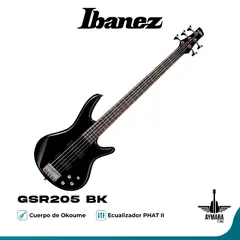 IBANEZ - Bajo eléctrico GSR205 BK 5 cuerdas