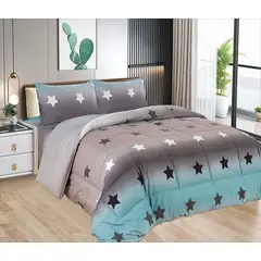 CASATEX - Edredón 2 Plazas + Juego de Sábanas 100% Algodón - 5 Piezas