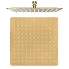 GENERICO - Cabeza Ducha Española 25x25CM Dorado Mate Acero inoxidable SS304
