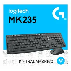 LOGITECH - Teclado Mouse MK235 Inalambrico Negro
