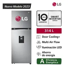LG - Refrigeradora GT31WPP Top Freezer Door Cooling 314 Litros Plateada Plateada