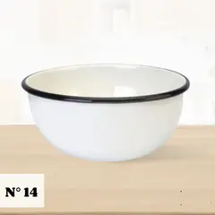 RECORD - Tazon Acero Vidrificado Esmaltado Blanco N14
