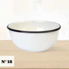 RECORD - Tazon Acero Vidrificado Esmaltado Blanco N18