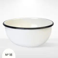 RECORD - Tazón Acero Vitrificado Blanco N°18