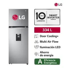 LG - Refrigeradora GT33WPP 334L Door Cooling Top Mount Plateada