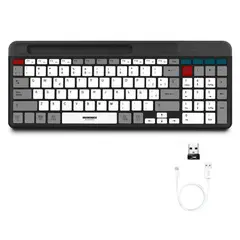 MICRONICS - Teclado Bluetooth Inalambrico Recargable Español K600-3M